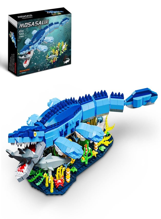 Mov stone Dinosaur World Mosasaurus Building Set- Compatible with Lego Sets for Boys 8-14, Jurassic Ocean Building, Birthday Gift Set for Boys & Adults (787 Pcs) - Image 1